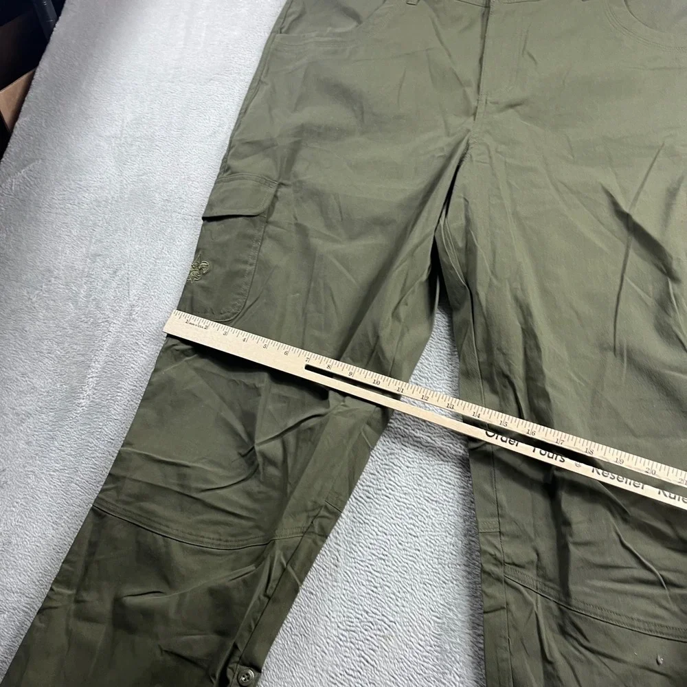 Boy Scouts of America BSA Ladies Uniform Pants 20W Olive Green Cargo Roll Up New